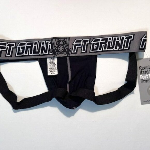 FORT TROFF Size "XXL" Grunt Corp Athletic Supporter- Gray/Black/White - Jock - Picture 1 of 7
